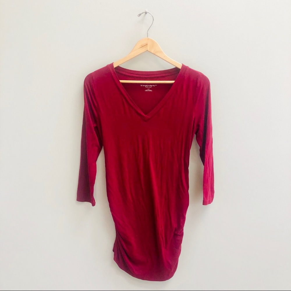 Liz Lange Long Sleeve Maternity Top - Picture 2 of 7
